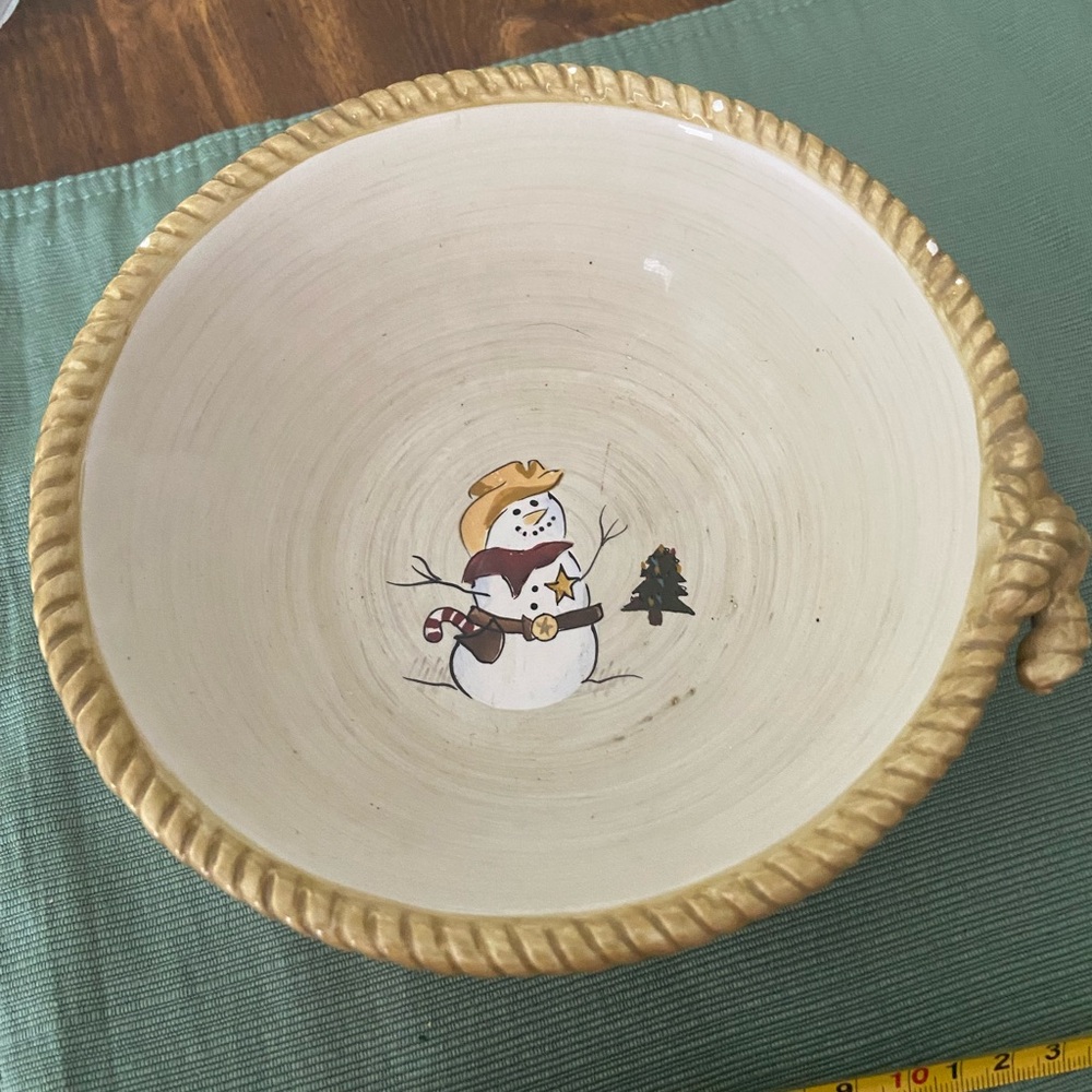 Sonoma Happy Trails Snowman Dip Bowl